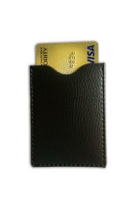 Protège carte bancaire simili cuir 1 carte noir